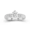 1.00ct Moissanite Engagement Ring 14K White Gold