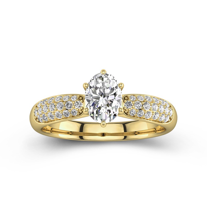 Pinched shank 2025 engagement ring