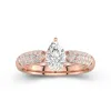 1.00ct Moissanite Engagement Ring 14K Rose Gold