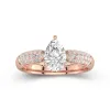 2.00ct Moissanite Engagement Ring 14K Rose Gold