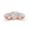 1.50ct Moissanite Engagement Ring 14K Rose Gold