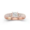 Pavé Hidden Halo Engagement Ring 1.00ct Moissanite