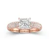 2.00ct Moissanite Engagement Ring 14K Rose Gold