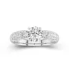 1.00ct Moissanite Engagement Ring 14K White Gold