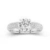 2.00ct Moissanite Engagement Ring 14K White Gold