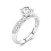 1.50ct Moissanite Engagement Ring 14K White Gold