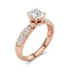 1.50ct Moissanite Engagement Ring 14K Rose Gold