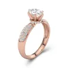 1.50ct Moissanite Engagement Ring 14K Rose Gold