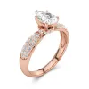 1.00ct Moissanite Engagement Ring 14K Rose Gold