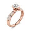 1.50ct Moissanite Engagement Ring 14K Rose Gold