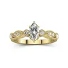 Antique Marquise 0.80ct Moissanite Engagement Ring