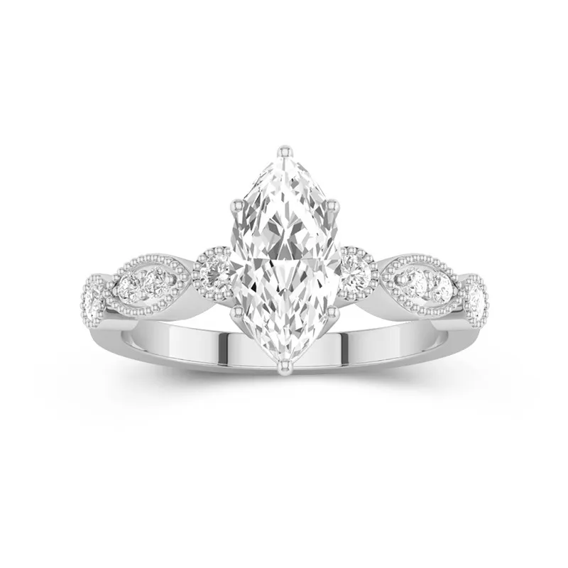 Antique Marquise 2.00ct Moissanite Engagement Ring