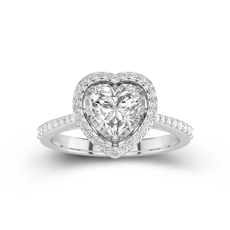 Classic Heart 1.50ct Moissanite Engagement Ring