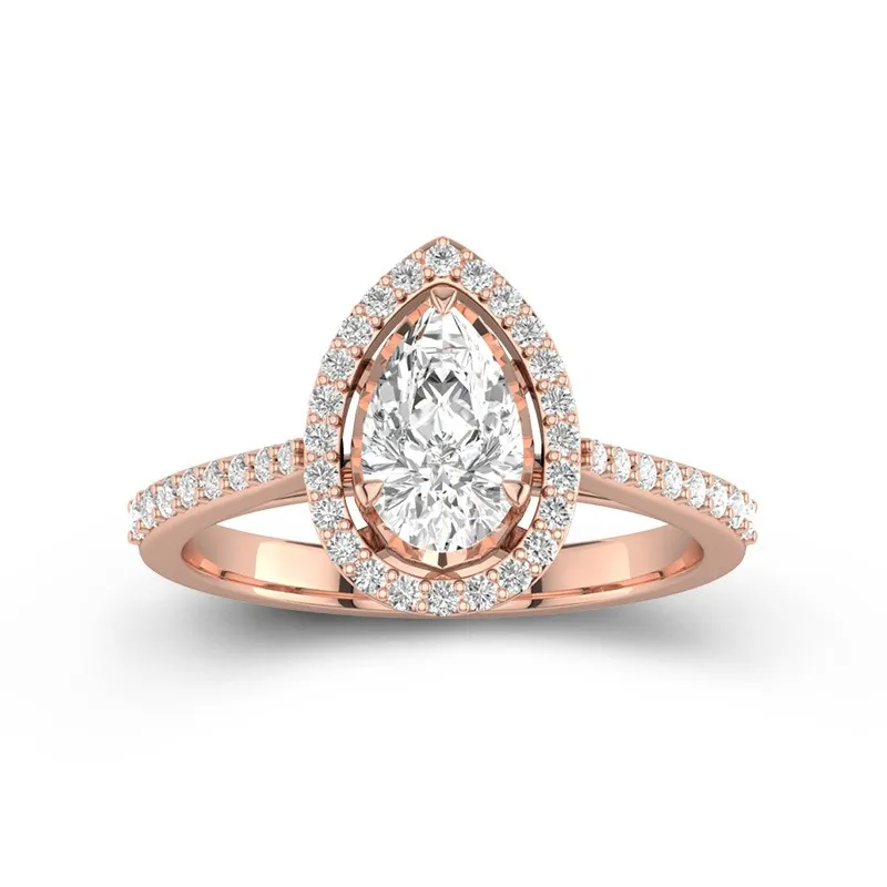 Classic Pear 1.50ct Moissanite Engagement Ring