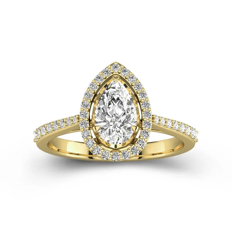 Classic Pear 1.50ct Moissanite Engagement Ring