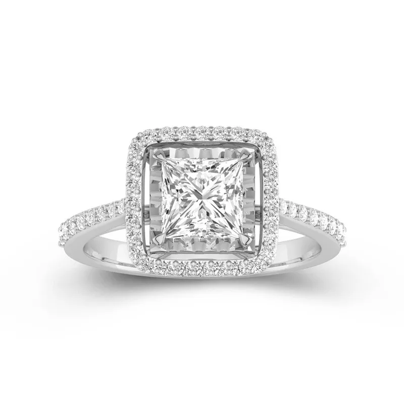 Classique Princesse 1.50ct Moissanite Bague de fiançailles