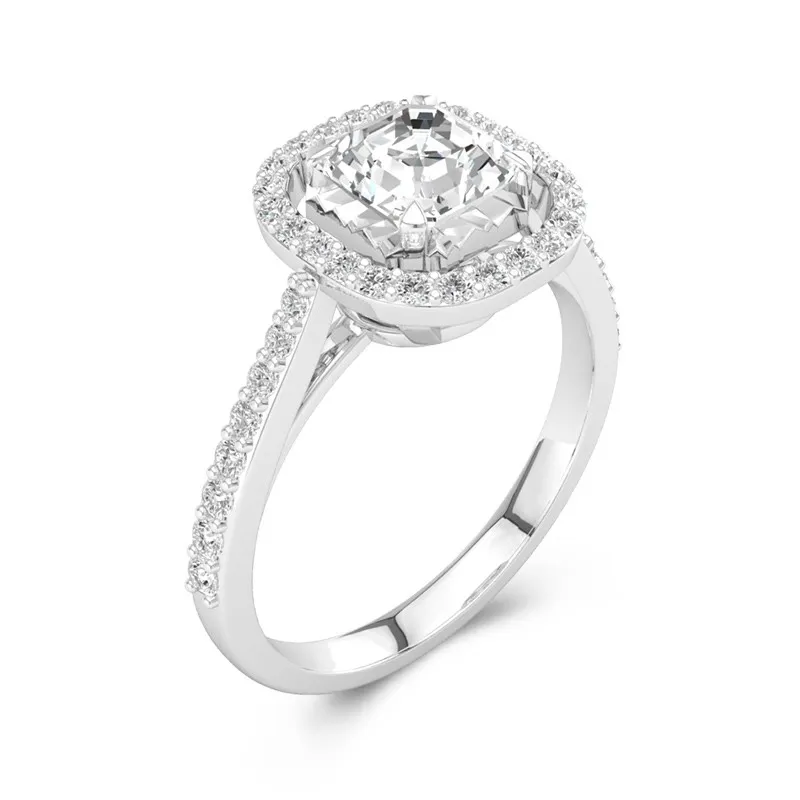 Classic Asscher 1.50ct Moissanite Engagement Ring