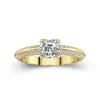 Luxury Asscher 1.00ct Moissanite Engagement Ring