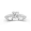 Luxury Asscher 2.00ct Moissanite Engagement Ring