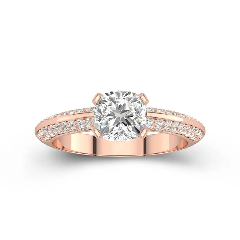 Luxury Cushion 1.50ct Moissanite Engagement Ring