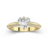 Luxury Heart 1.50ct Moissanite Engagement Ring