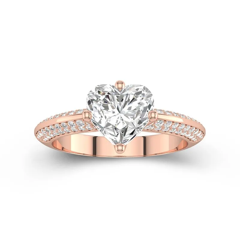 Luxury Heart 2.00ct Moissanite Engagement Ring