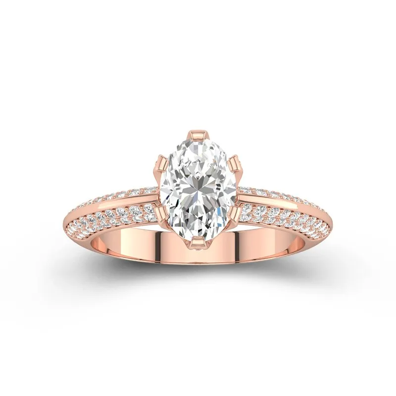 Luxury Oval 1.50ct Moissanite Engagement Ring