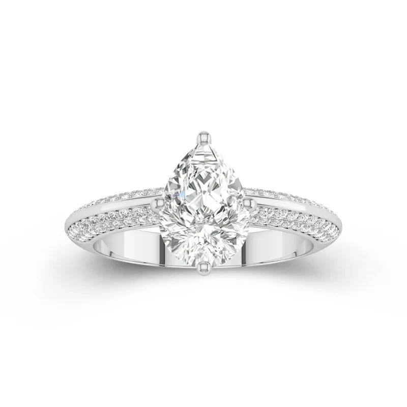 Luxury Pear 1.50ct Moissanite Engagement Ring