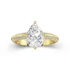 Luxury Pear 2.00ct Moissanite Engagement Ring