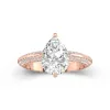 Luxury Pear 2.00ct Moissanite Engagement Ring