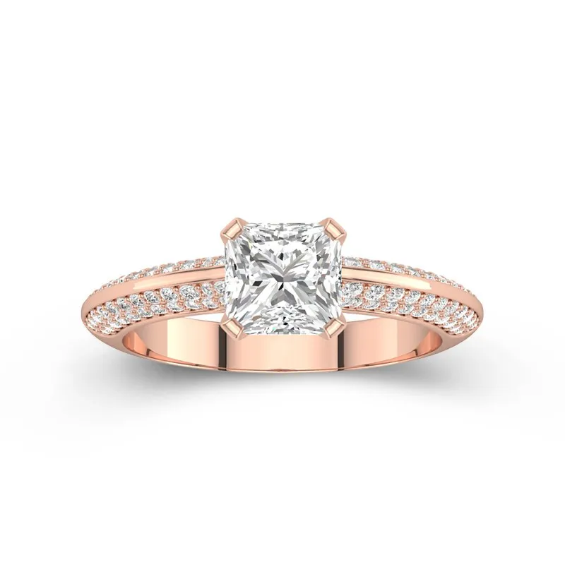 Luxury Princess 1.50ct Moissanite Engagement Ring