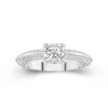 Luxury Princess 1.00ct Moissanite Engagement Ring