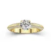 Luxury Round 1.00ct Moissanite Engagement Ring