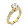 Luxury Asscher 1.00ct Moissanite Engagement Ring