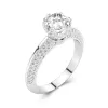 Luxury Asscher 1.00ct Moissanite Engagement Ring