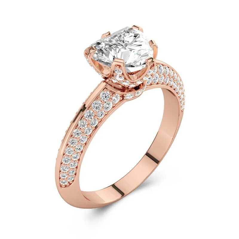 Luxury Heart 1.50ct Moissanite Engagement Ring