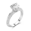 Luxury Heart 1.00ct Moissanite Engagement Ring