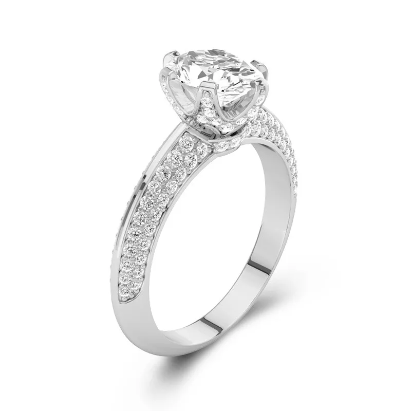 Luxury Oval 1.50ct Moissanite Engagement Ring