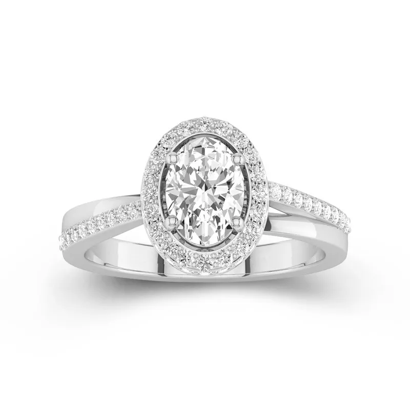 Glory Oval 1.00ct Moissanite Engagement Ring