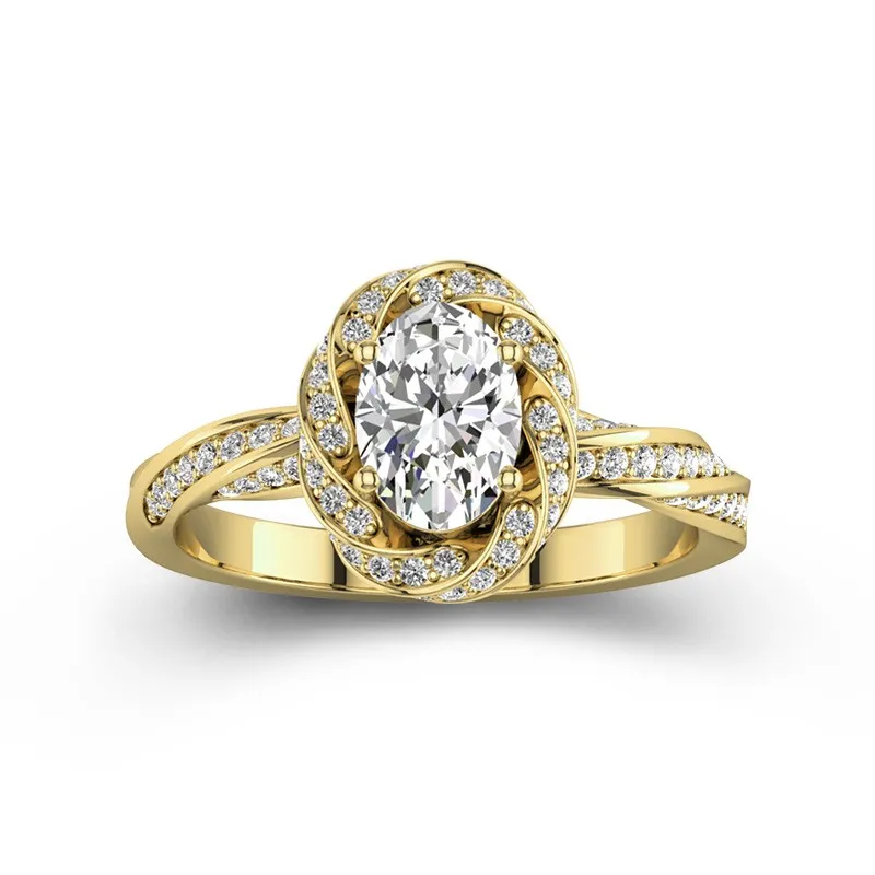 Charmant Ovale 1.50ct Moissanite Bague de fiançailles