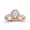 Charming Oval 1.00ct Moissanite Engagement Ring