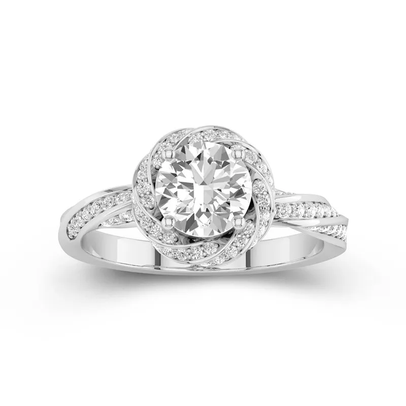 Charming Round 1.50ct Moissanite Engagement Ring