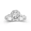 Charming Round 1.00ct Moissanite Engagement Ring