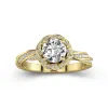 Charming Round 1.00ct Moissanite Engagement Ring