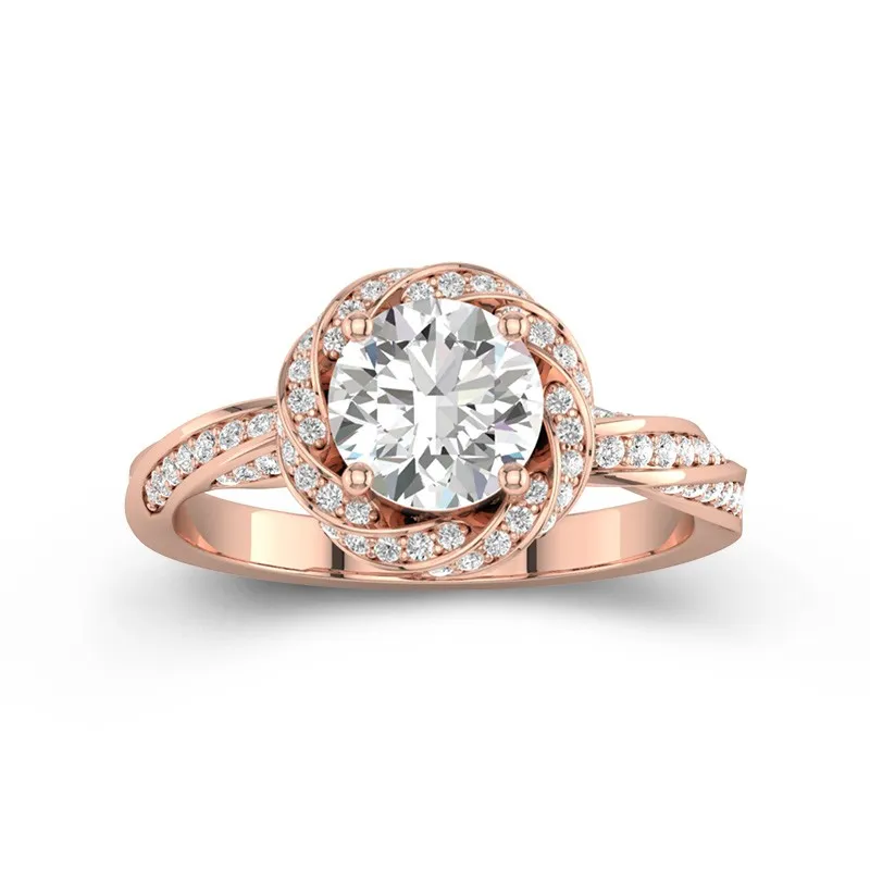 Charming Round 2.00ct Moissanite Engagement Ring