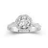 Charming Round 2.00ct Moissanite Engagement Ring