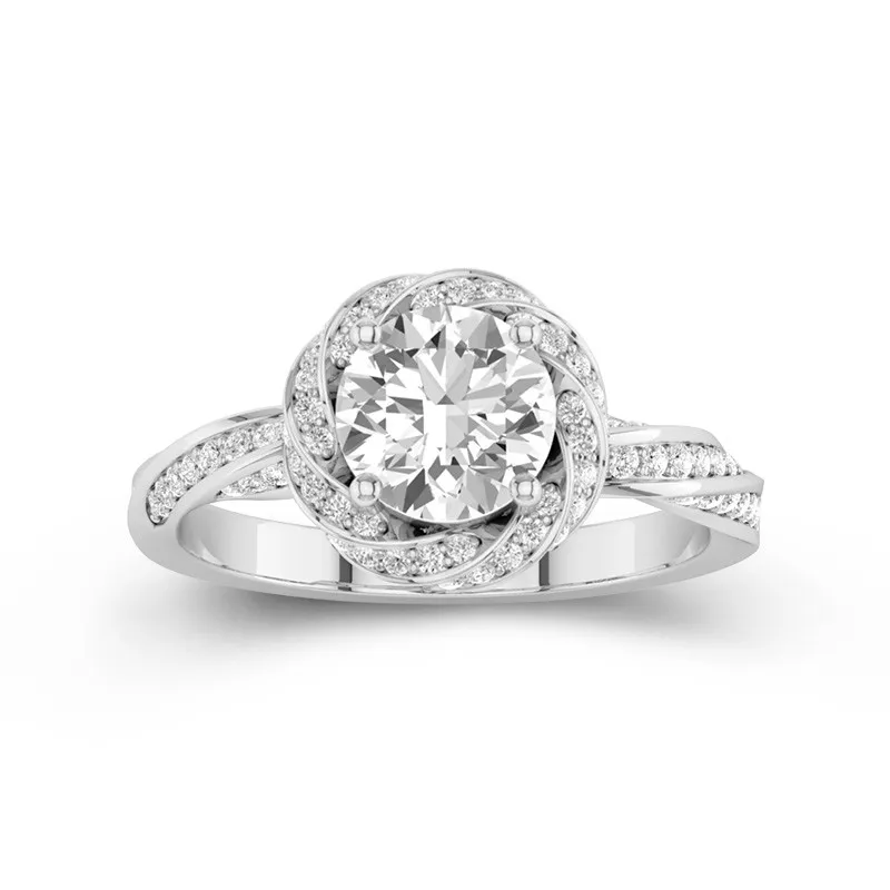 Charming Round 2.00ct Moissanite Engagement Ring