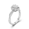 Charming Oval 1.50ct Moissanite Engagement Ring