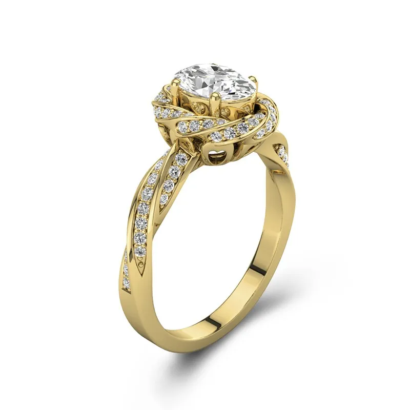 Charmant Ovale 1.50ct Moissanite Bague de fiançailles