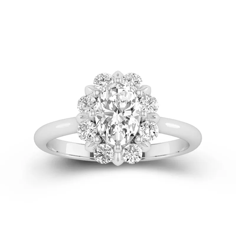 Graceful Oval 1.50ct Moissanite Engagement Ring